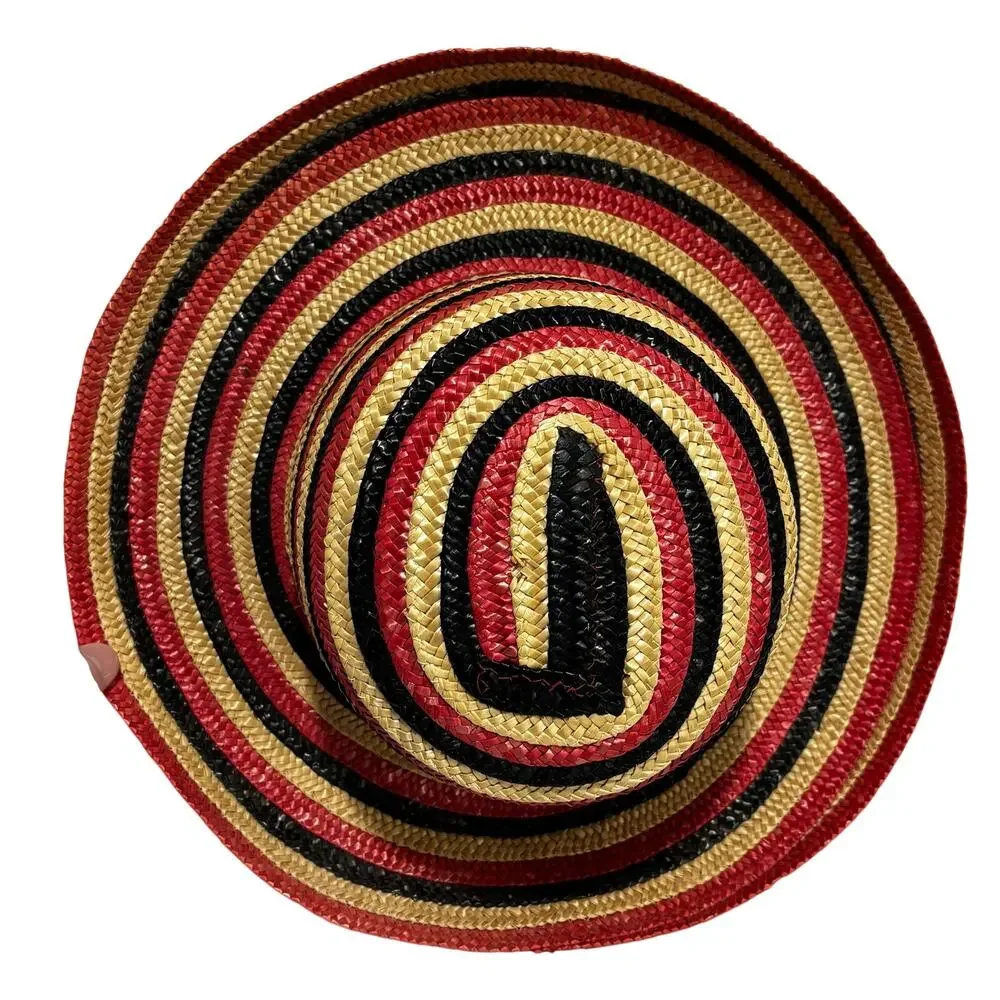 Banash of Boston multicolor striped straw hat sunhat beachy preppy casual resort